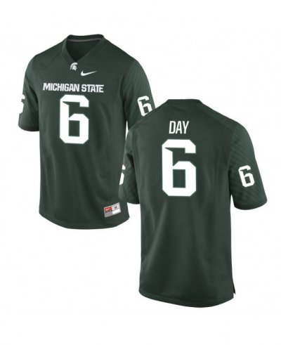 Men's Theo Day Michigan State Spartans #6 Nike NCAA Green Authentic College Stitched Football Jersey RQ50A80VI